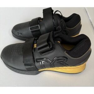 New Without Box TYR L-1 Lifter Unisex black gold color way shoes. Sz 7.5 W /6 M